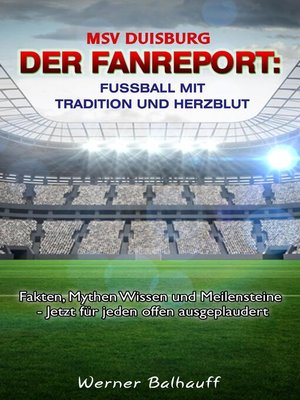 cover image of MSV Duisburg – Die Zebras – Von Tradition und Herzblut für den Fußball